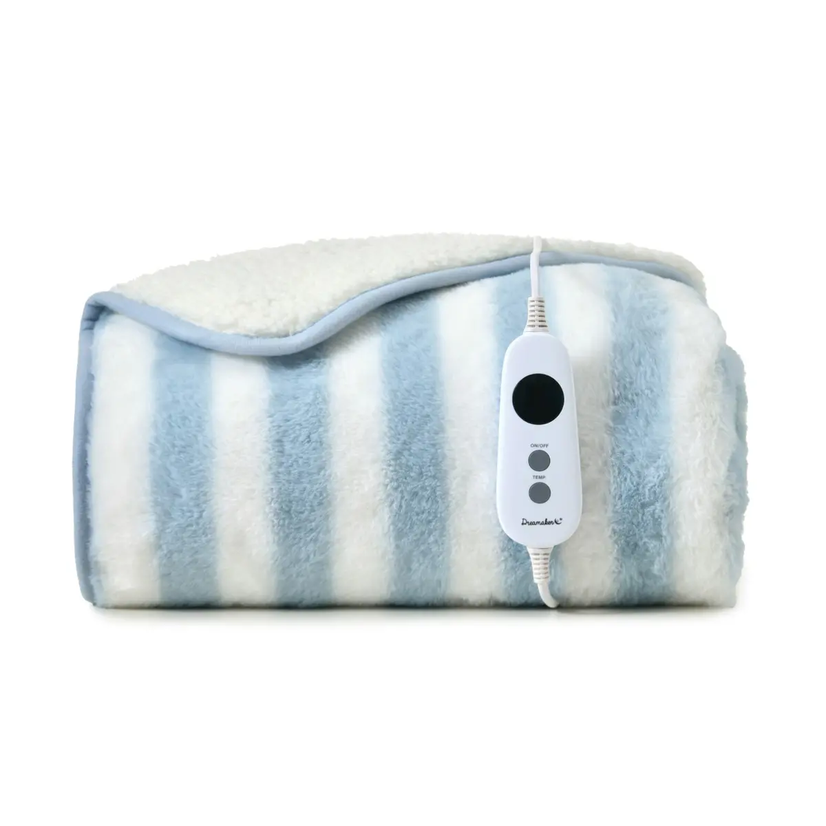 Dreamaker Linea Faux Fur Heated Throw [130X160cm] (Blue) 1