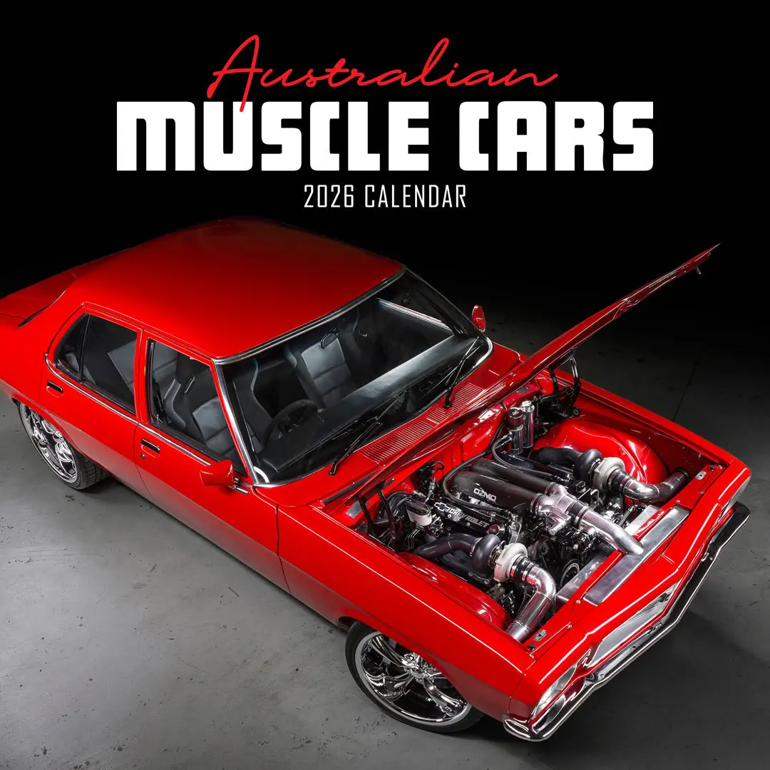Paper Pocket Australian Muscle Cars 2026 Calendar 1