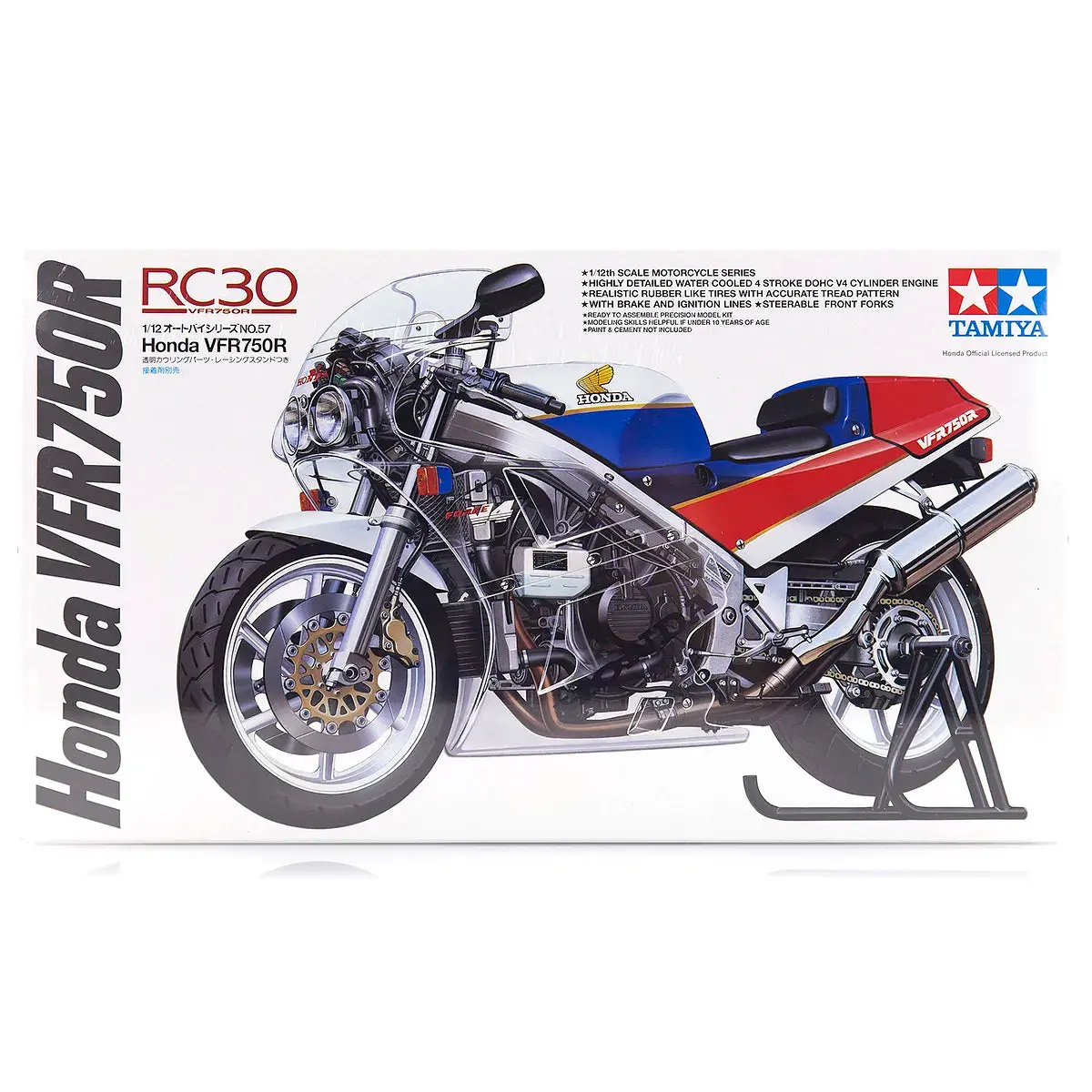 Tamiya 1/12 Honda Vfr750r Motorcycle Scaled Plastic Model Kit 1