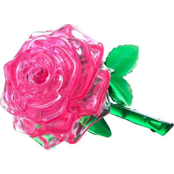 Bepuzzled 3D Pink Rose Crystal Puzzle 1