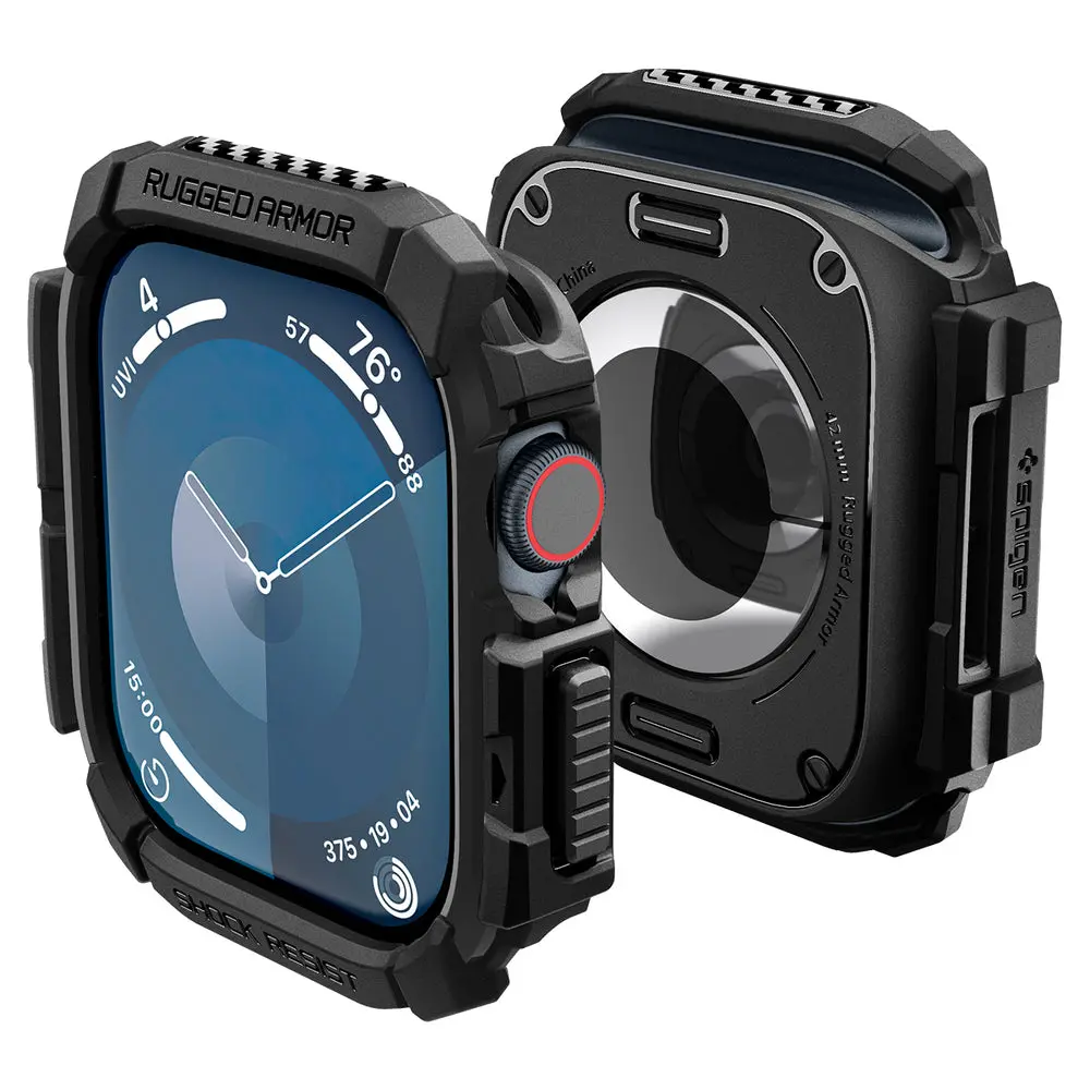 Spigen Apple Watch 46Mm Rugged Armor Case (Black) 2