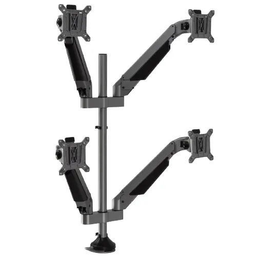 Desky Quad Monitor Arm - Space Grey 1