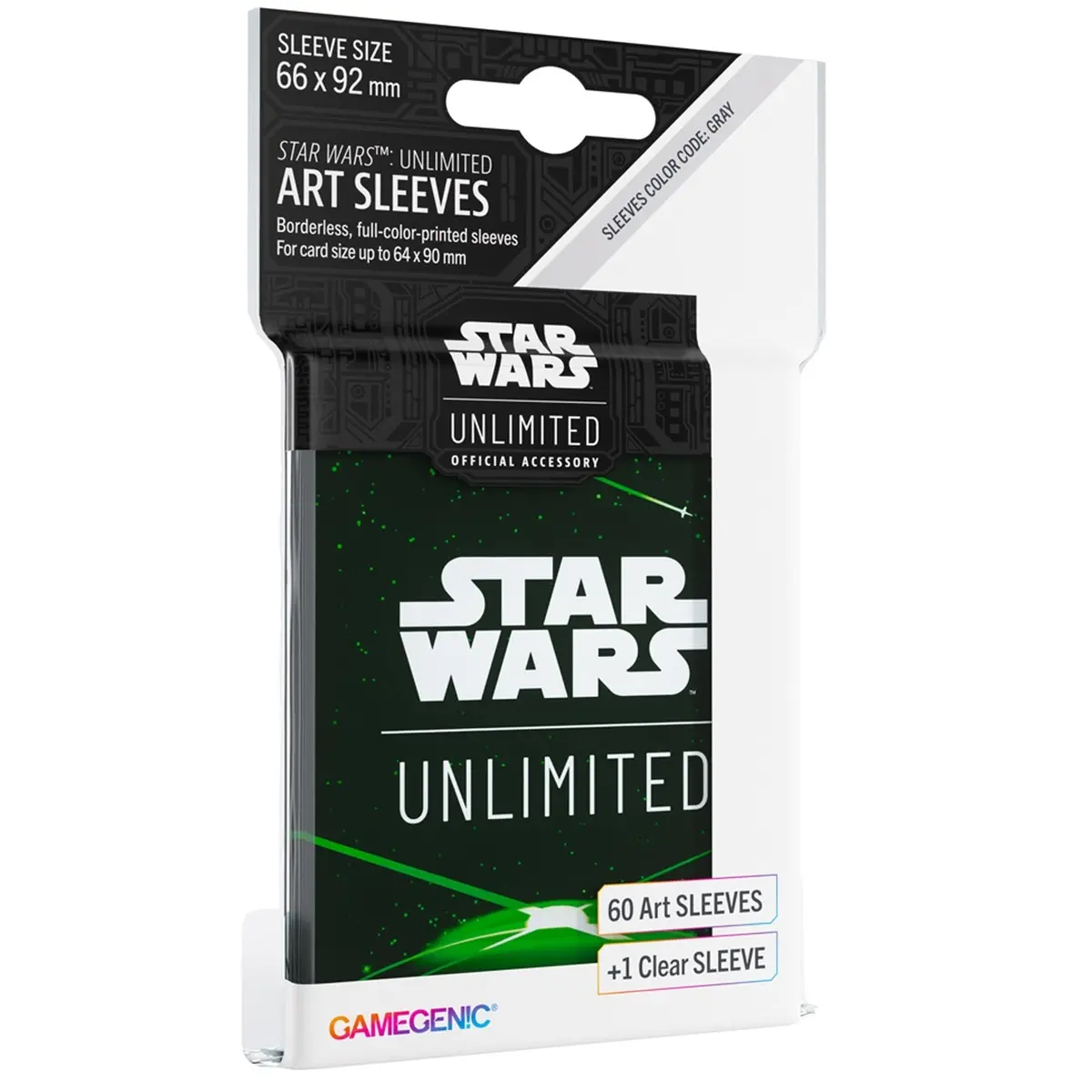 Gamegenic Star Wars Unlimited Art Sleeves - Card Back Green 1