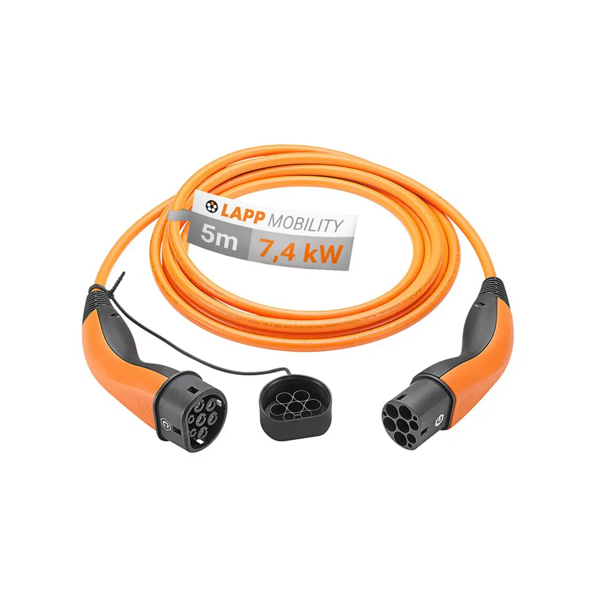 Lapp Ev Charge Cable Type 2 (7.4Kw-1P-32A) 5M (Orange) 1