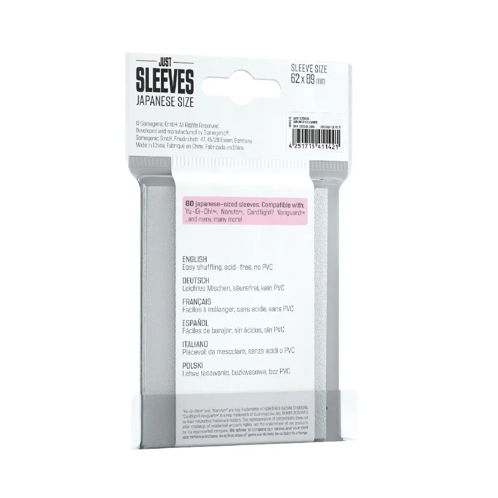 Gamegenic Just Sleeves Japanese Size (White) 1