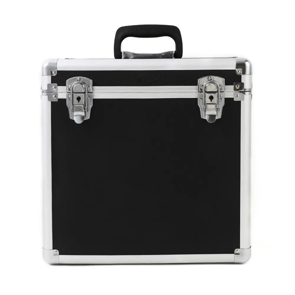 Silcron Aluminium 55 Record Heavy Duty Storage Case (Black) 2