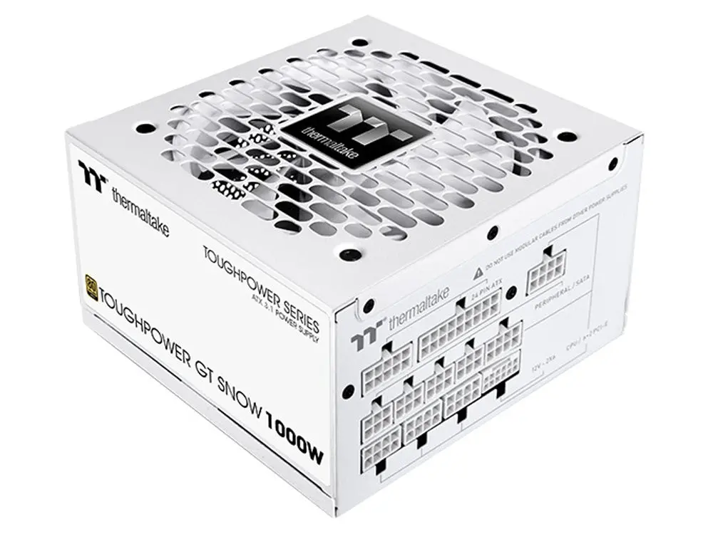 Thermaltake Toughpower Gt 1000W 80+ Gold Fully Modular Atx 3.1 Power Supply - Snow White 2