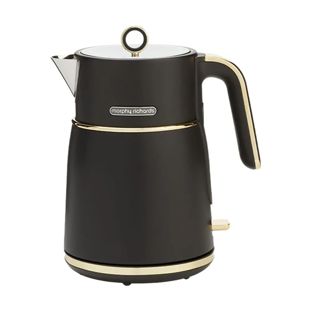 Morphy Richards Signature Soft Gold Kettle 2200W 1.5L 360 Base (Matte Black) 1