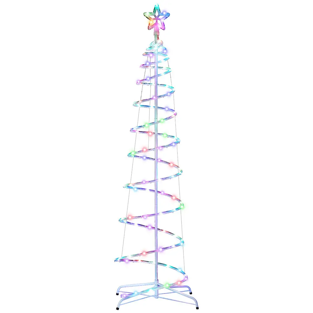 Jingle Jollys Christmas Tree 1.8M 100 Rgb Led Rope Lights Xmas Trees Decoration 1