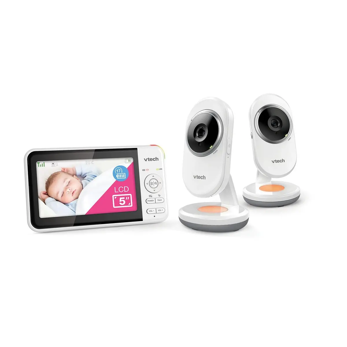 Vtech Bm5250n 5" Full Colour Video & Audio Baby Monitor (2-Cam) 1