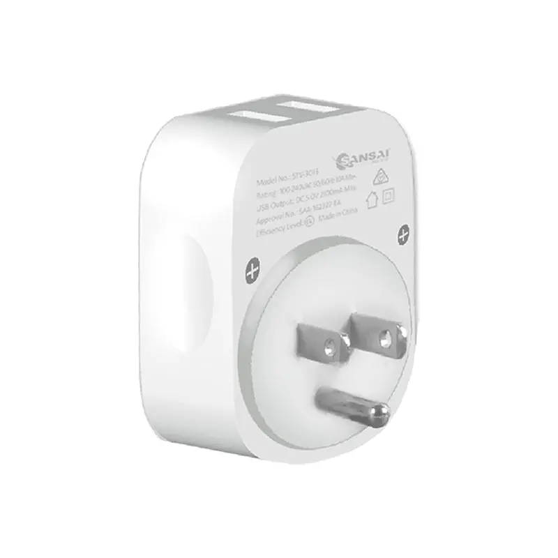 Sansai Travel Adaptor With 2 X Usb Ports - Au/Usa Region 1
