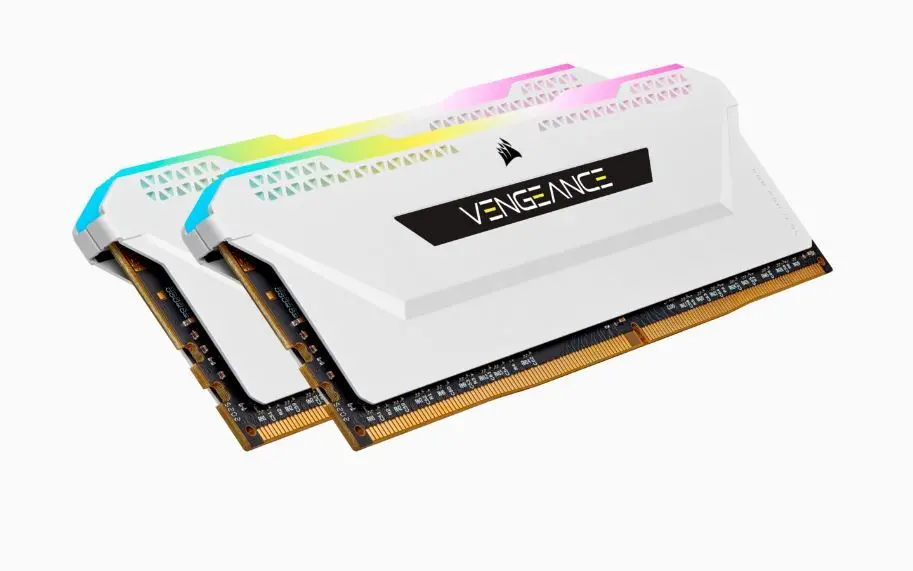 Corsair Vengeance Rgb Pro Sl 2X16gb 32Gb Ddr4 3200Mhz C16 Memory F/Gaming Pc Wht 2