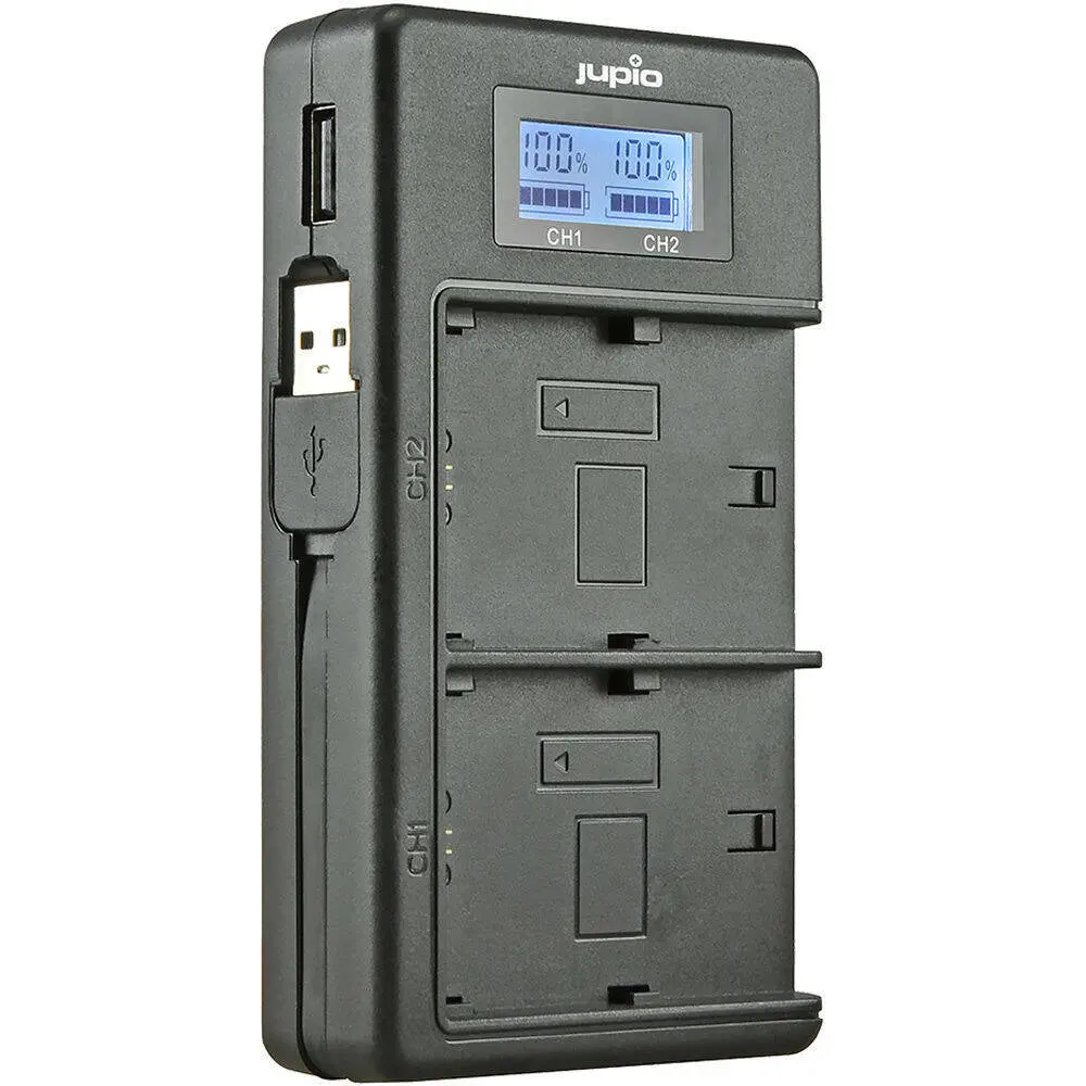 Jupio Dedicated Duo Usb Charger With Lcd For Sony Np-F550/F750/F970 Batteries 1