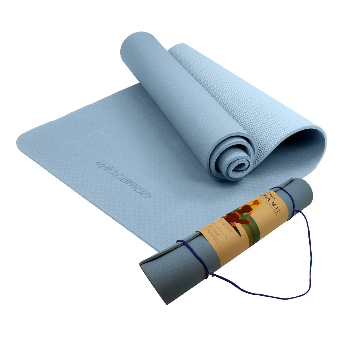 Powertrain Tpe Yoga Pilates Exercise Mat 6Mm - Sky Blue 1