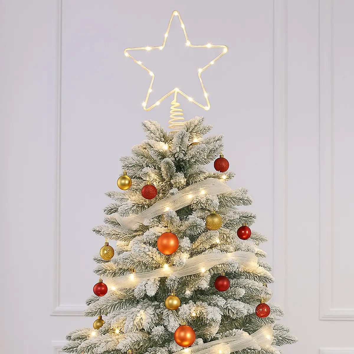 Lexi Lighting Lit Star Tree Top Christmas Lights (Battery Operated) 1