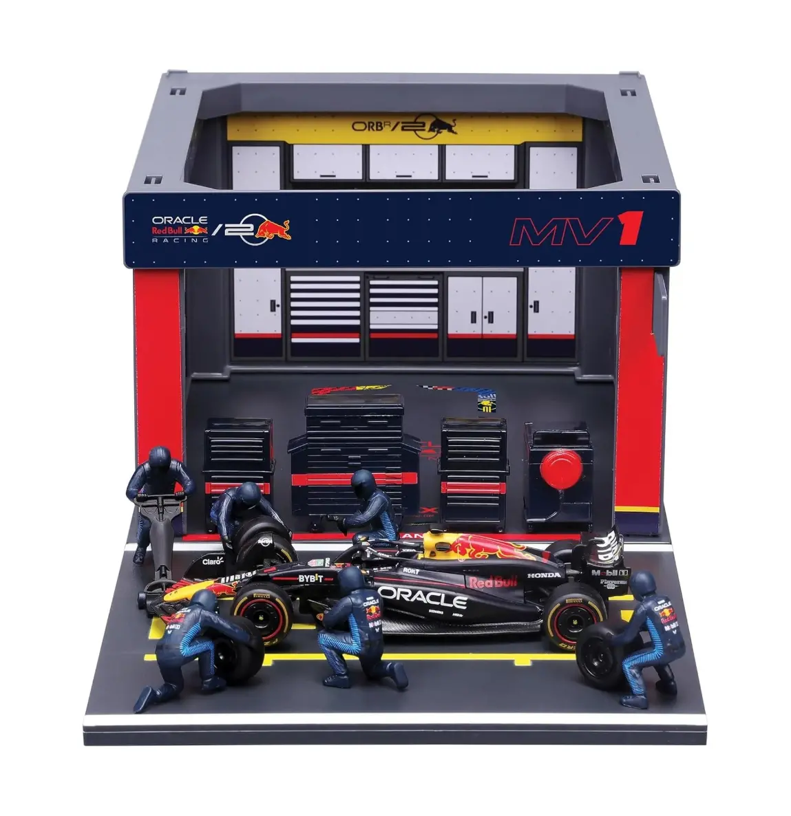 Bburago 1/43 Red Bull #1 Verstappen Pit Pass Diorama 1