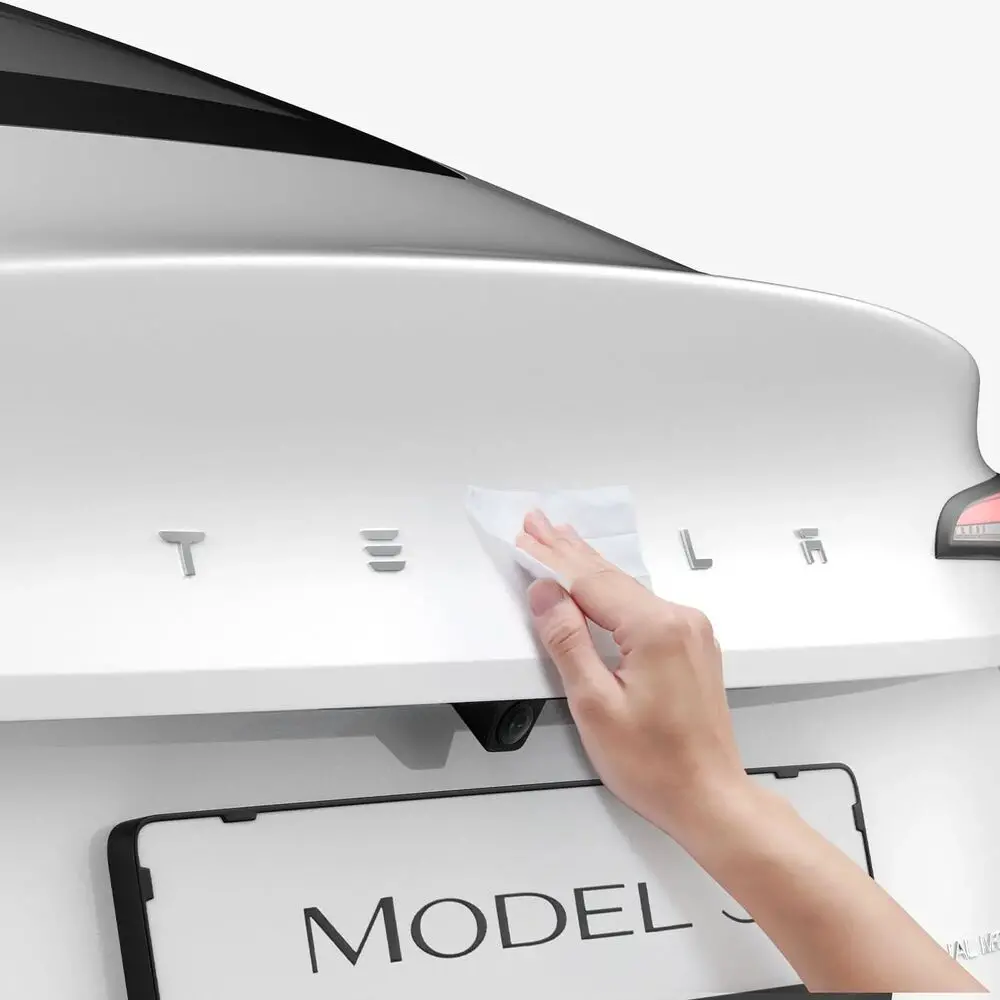 Spigen Tesla Model 3 Highland (2024-2026) To322h Rear Emblem Logo Cover (Black) 2
