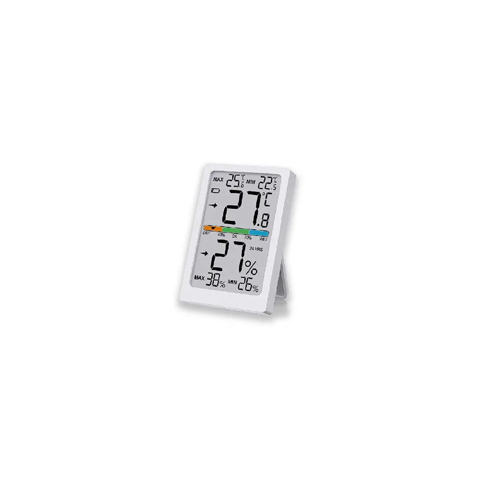 Sansai Lcd Digital Thermometer & Humidity Monitor 7X10cm (White) 1