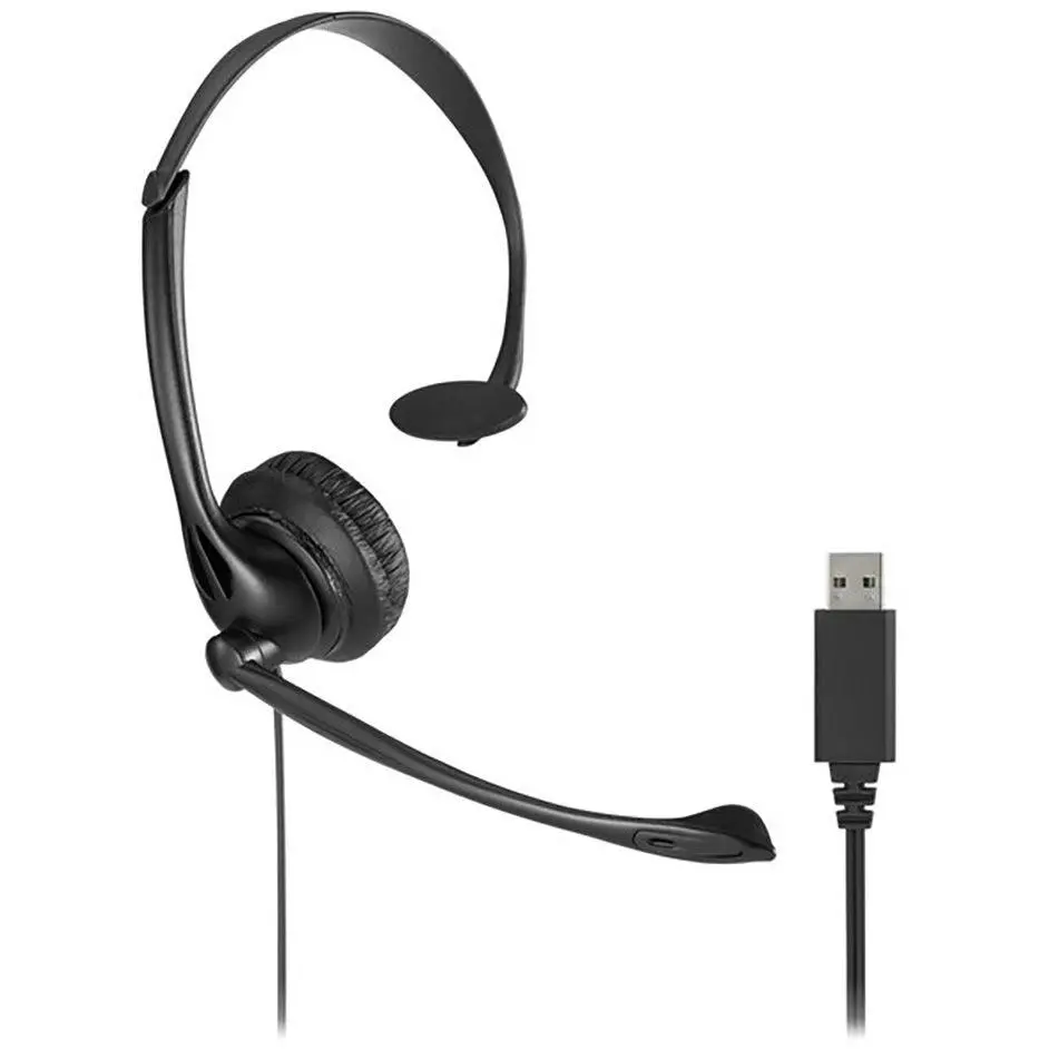 Kensington Headset Usb-A Mono With Mic And Volume Control Black 1