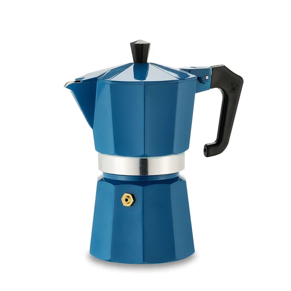 Pezzetti Italexpress Cafetiere 6-Cup Espresso Stovetop Coffee Maker Teal Blue 1