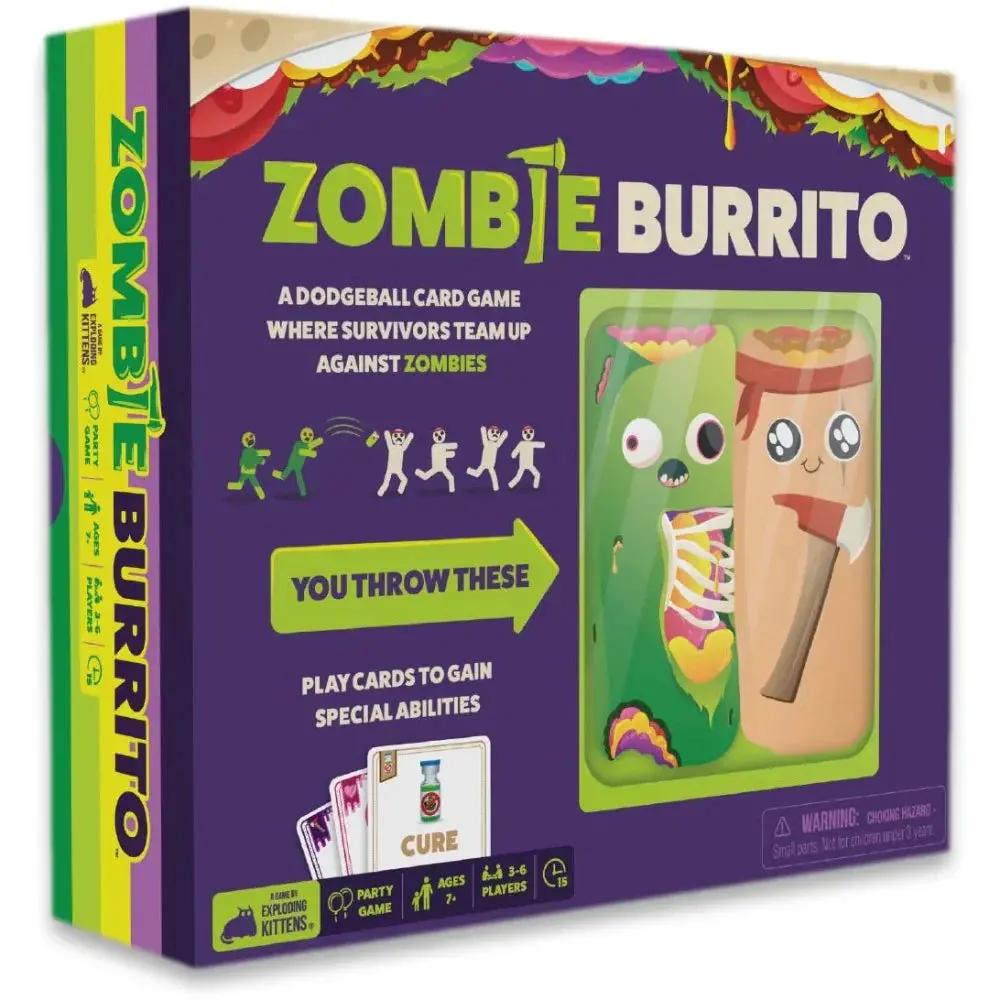 Exploding Kittens Zombie Burrito Party Game 1