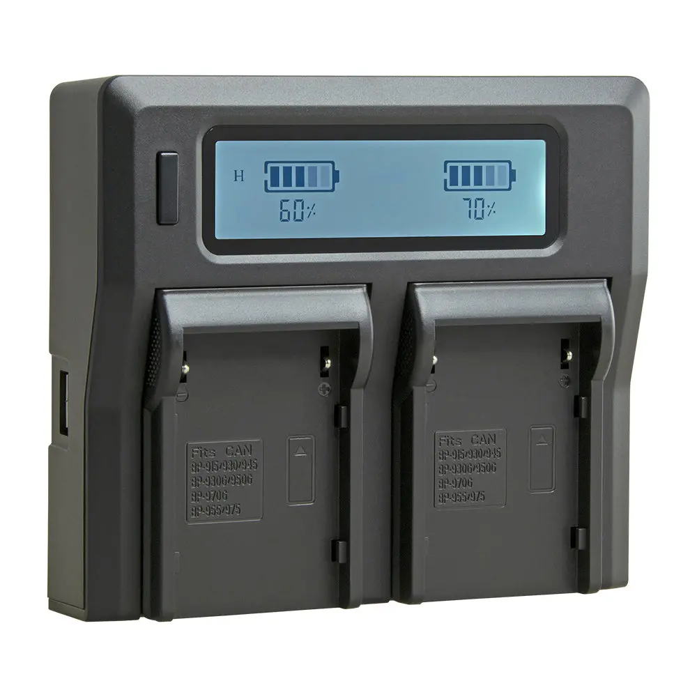 Jupio Dedicated Duo Charger With Lcd For Red Komodo/Canon Bp-955/975 Batteries 1
