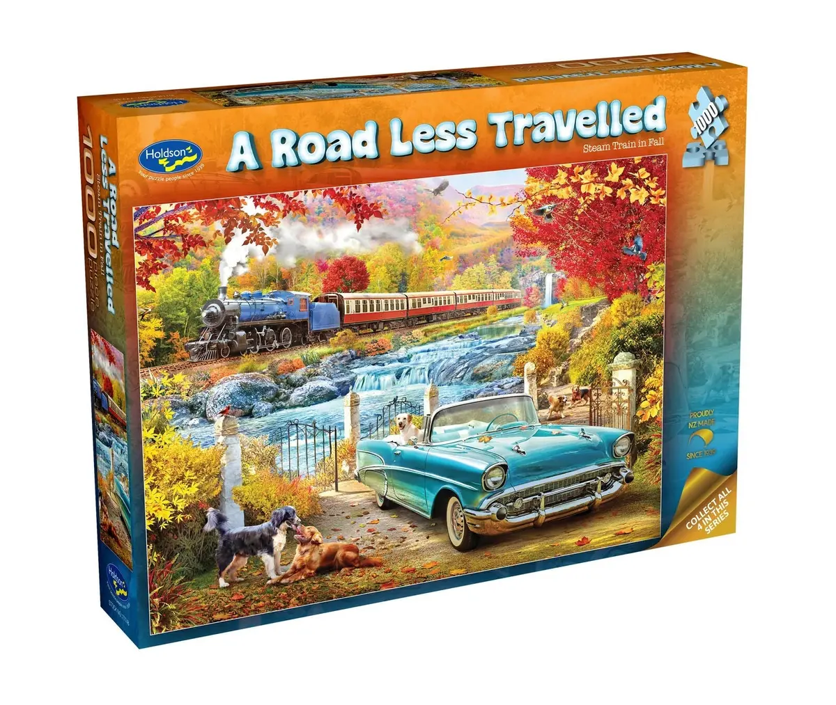 1000Pc A Road Less Travelled: Steam Train In Fall 1