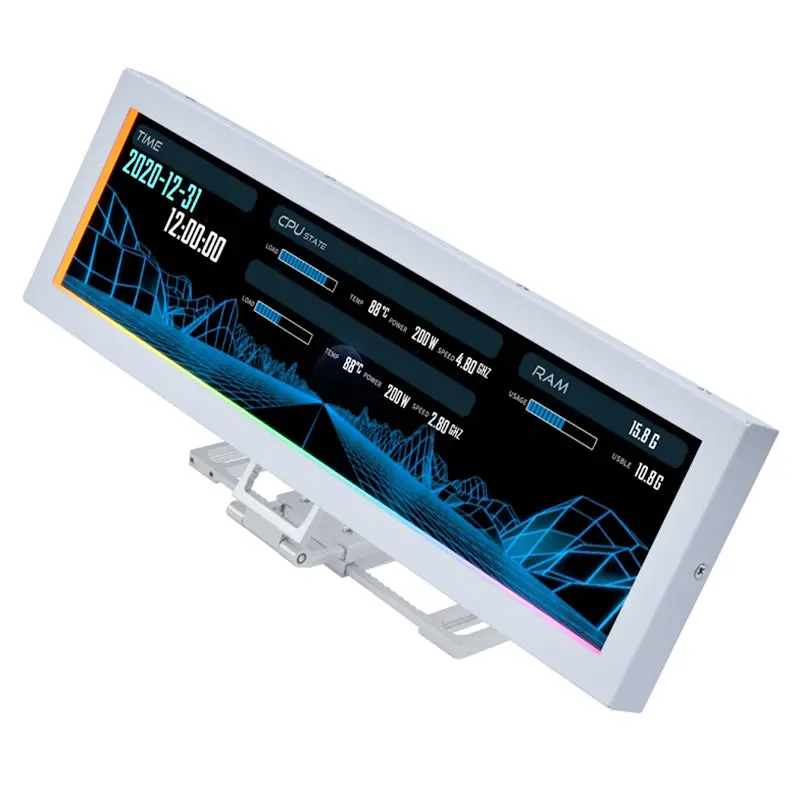 Lian Li 8.8In Universal Lcd Screen - White (Sm088w) 1