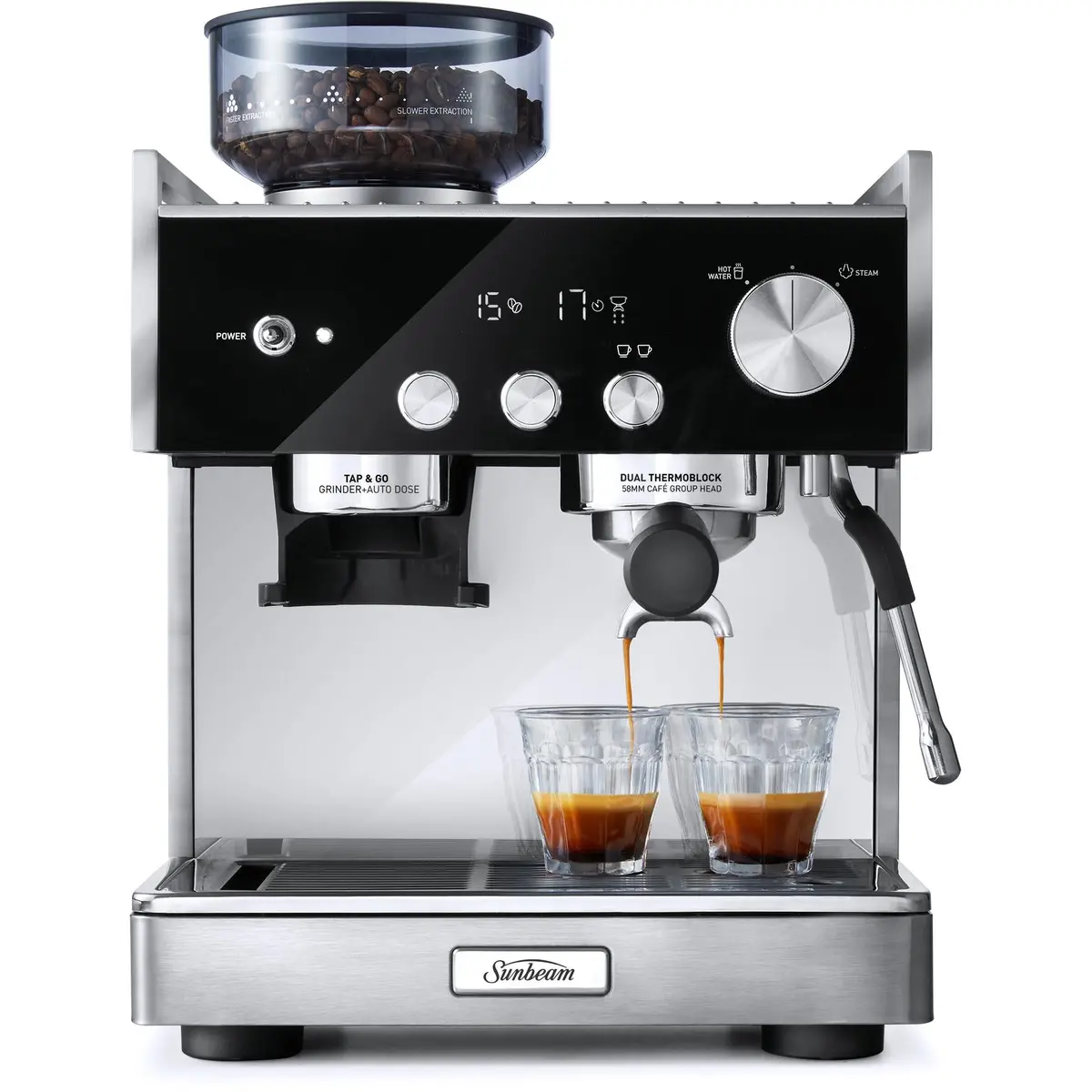 Sunbeam Origins Dual Thermoblock Espresso Manual Coffee Machine 1