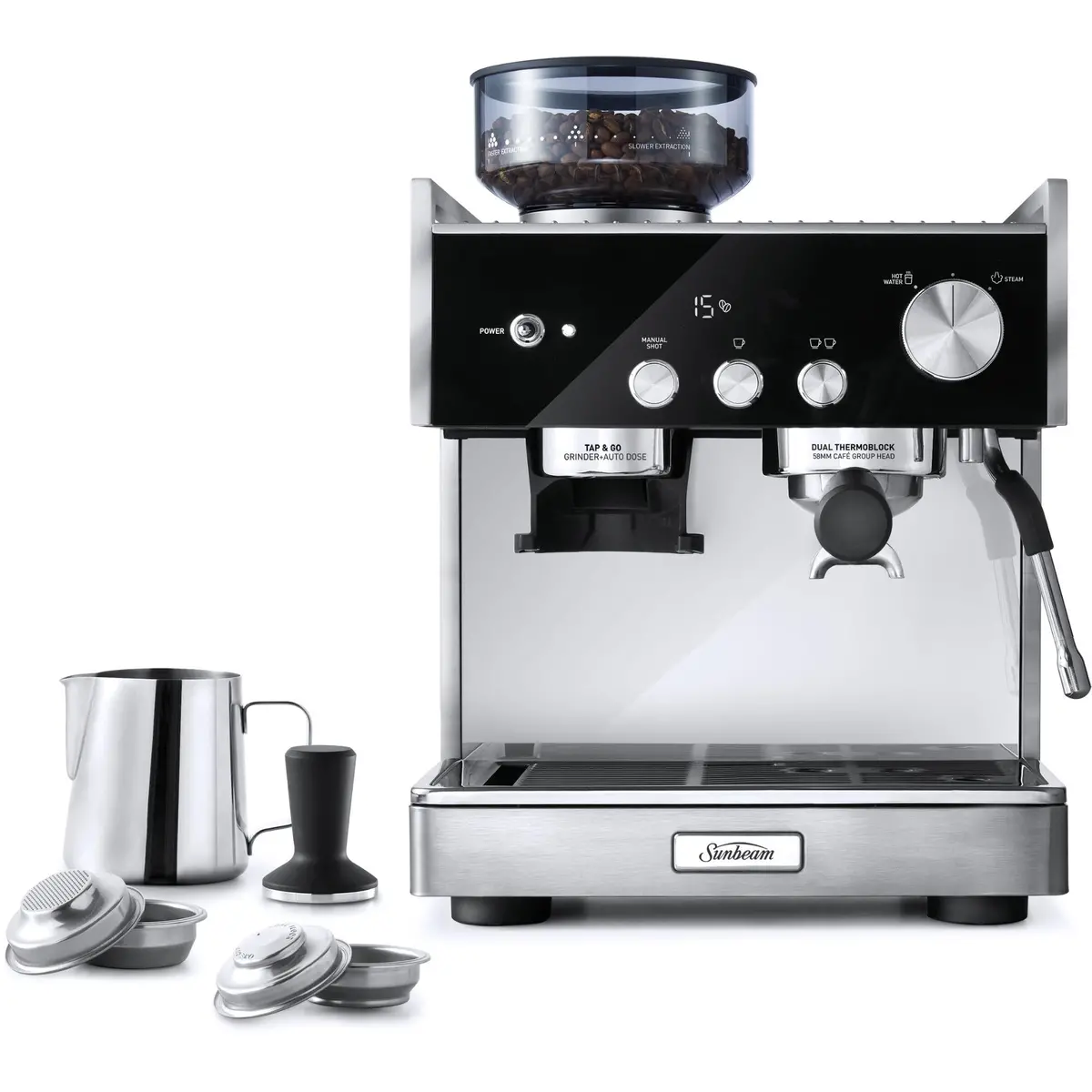 Sunbeam Origins Dual Thermoblock Espresso Manual Coffee Machine 2