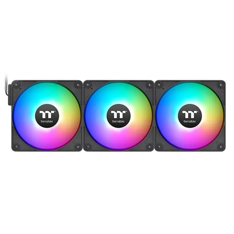 Thermaltake Ct120 Ex 120Mm Standard Blades Argb Black 4-Pin Pwm Fan [3Pack] 1