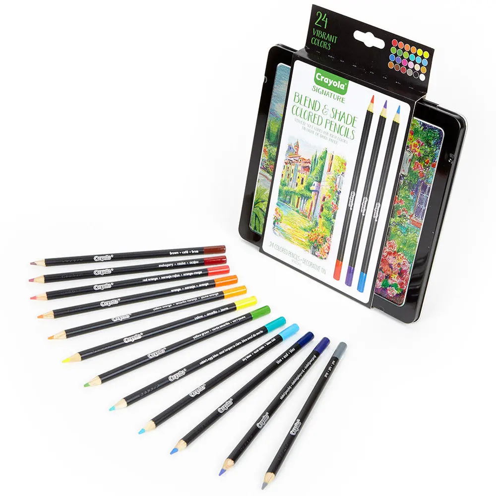 24Pc Crayola Signature Blend & Shade Coloured Pencils 2