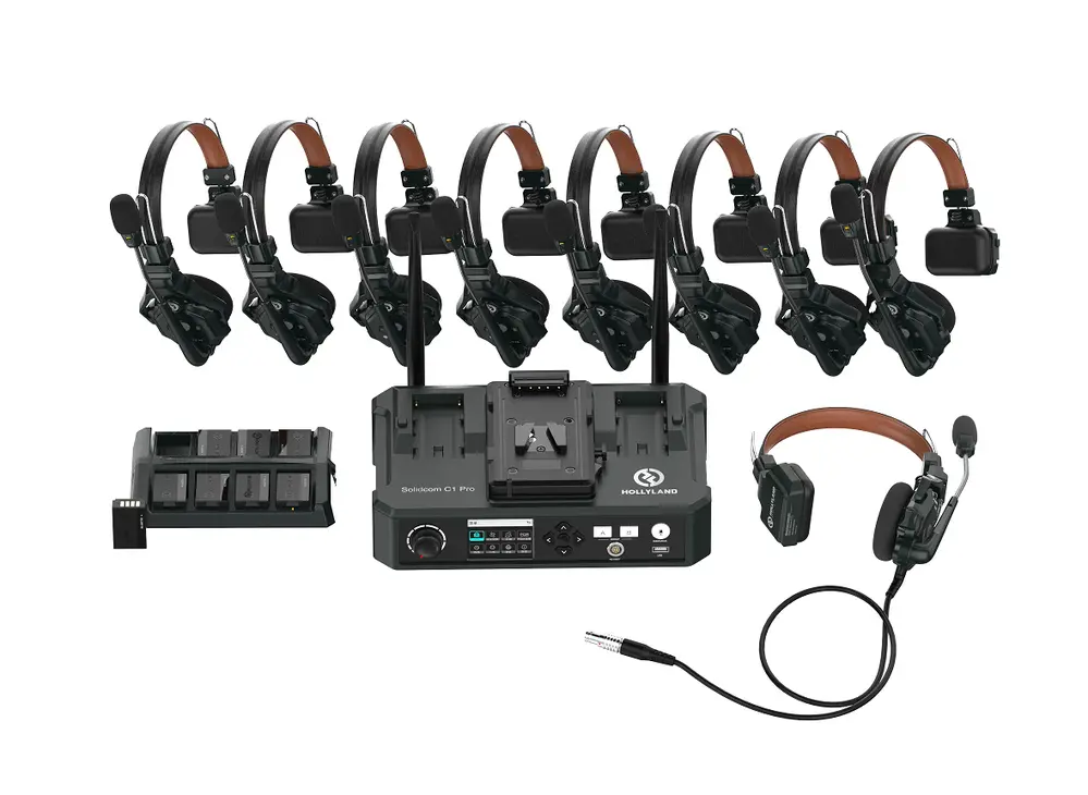 Hollyland Solidcom C1 Pro Wireless Intercom System With Hub - 8S [8 Headsets] 1