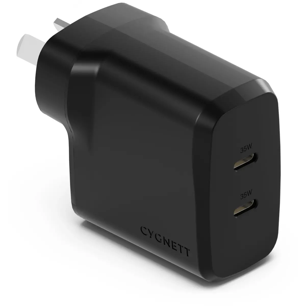 Cygnett Powerplus 35W Dual Port Usb-C Wall Charger (Black) 1
