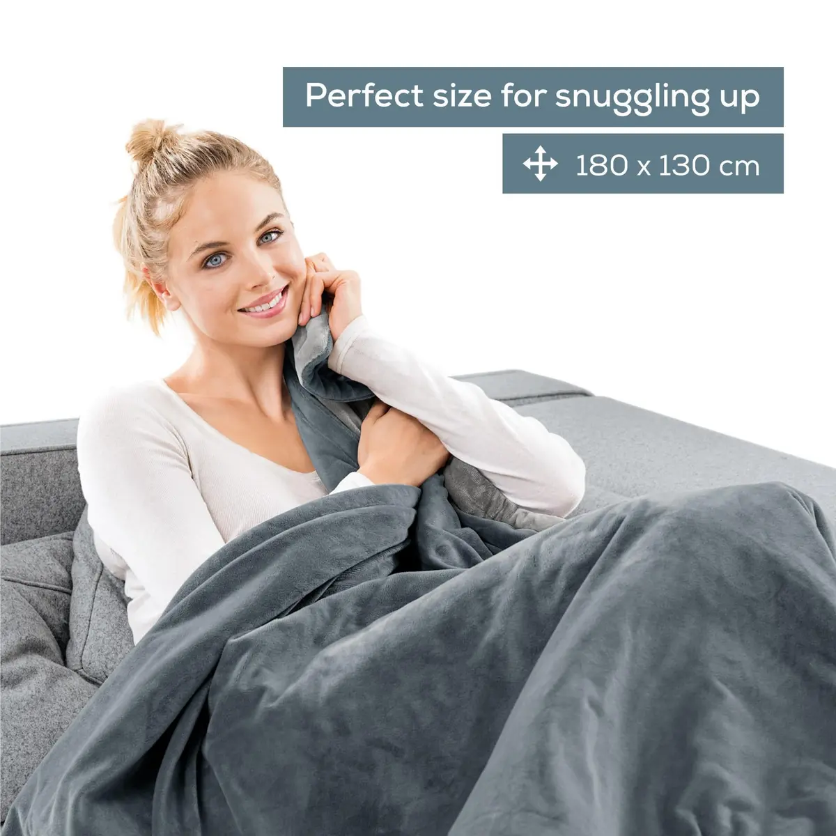 Beurer Hd75dg Heated Throw Blanket (Dark Grey) 2