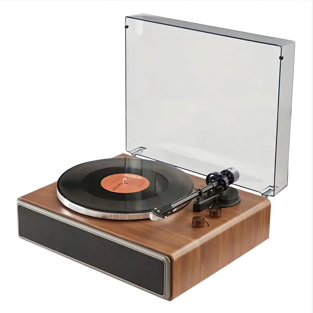 Silcron Anthem Turntable With Built-In Bluetooth Speakers (Walnut Finish) 1