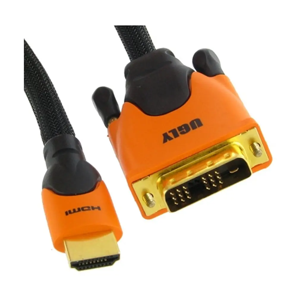 10M Ugly High End Hdmi To Dvi Cable Lead 24 Awg Shielded Ofc Gold Plated 1
