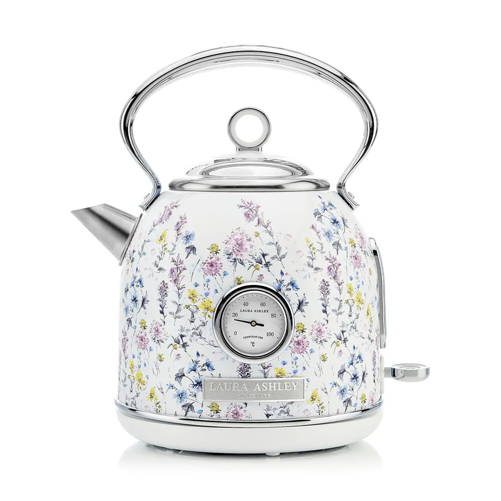 Laura Ashley 1.7L Dome Electric Kettle Stainless Steel (Wild Meadow) 1