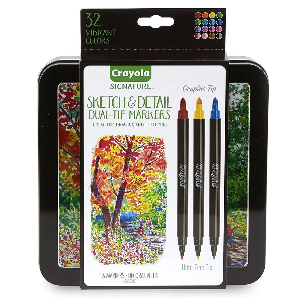 Crayola Kids/Childrens Creative Signature Sketch & Detail Markers 6Y+ 1