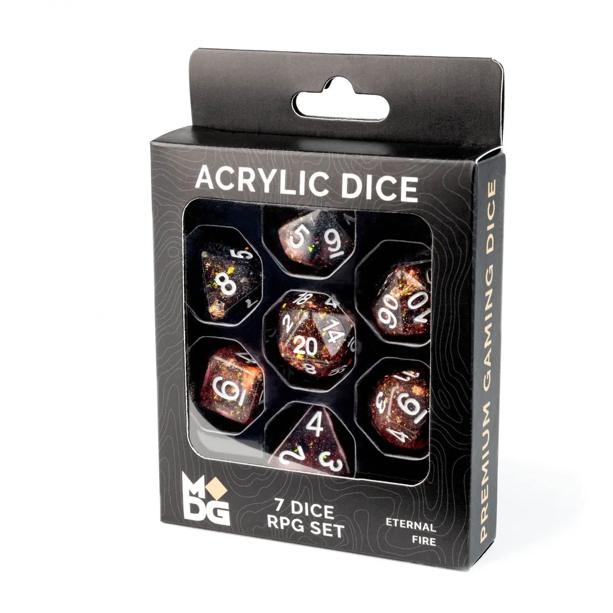 Fanroll By Metallic Dice Games Mdg Eternal Fire 16Mm Resin Dice Set 1