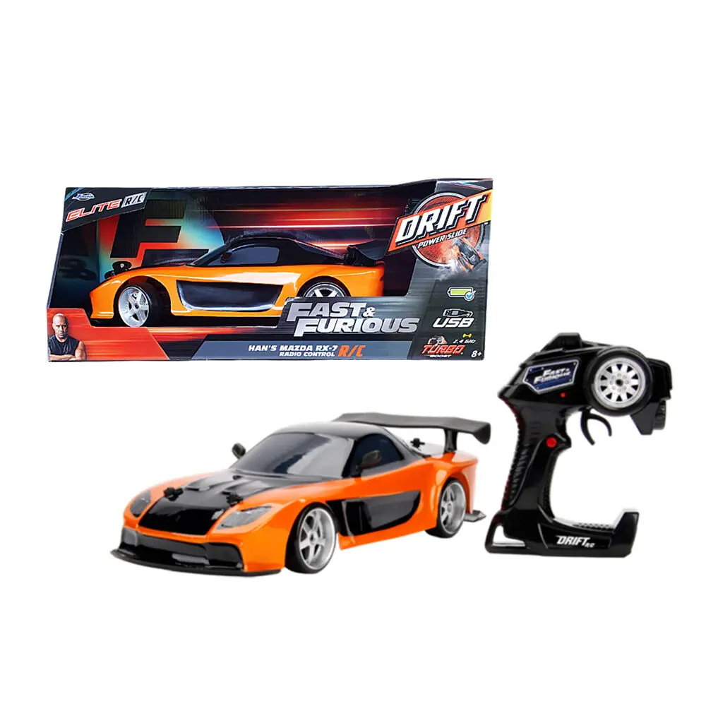 Jada 1:10 Scale Fast & Furious Han's 1993 Rc Car Mazda Rx-7 Veilside 2