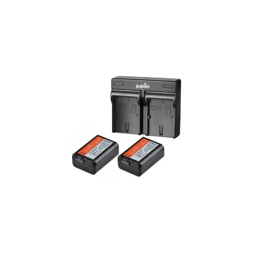 Jupio 2X Batteries 1080Mah & Usb Dual Charger Kit For Sony Np-Fw50 1