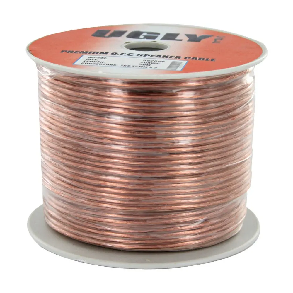 25M 50M 100M Ugly 20Awg Speaker Cable Ofc 28 Strands Figure 8 Home Theatre Hi-Fi 1