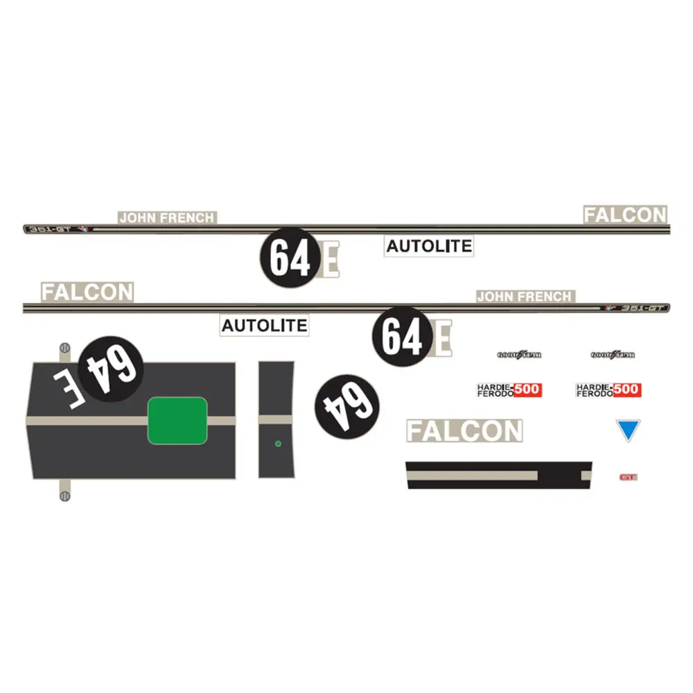 Dda 1:24 Scale #64E Xy Ford Bathurst Decal Kit Accessory 1