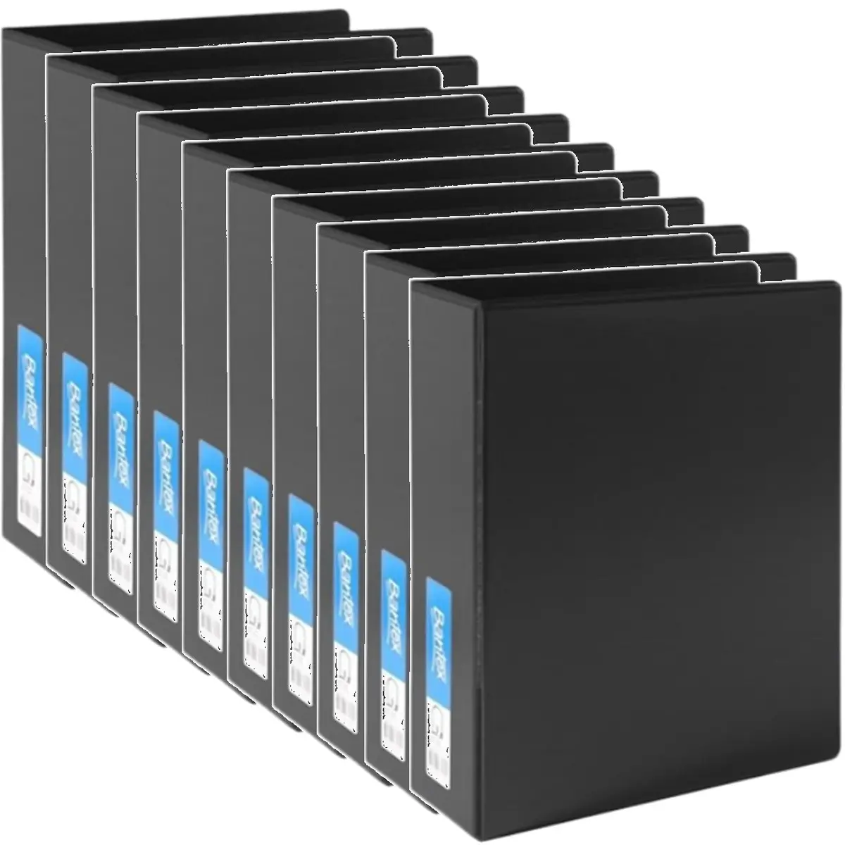 Bantex Insert Lever Arch File Folder 70Mm A4 Black Box 10 1