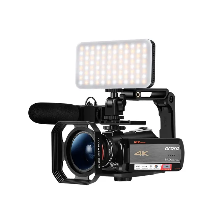 Ordro Hdr Ac5 Plus 5K 12X Optical Zoom Handheld Camera Kit 1