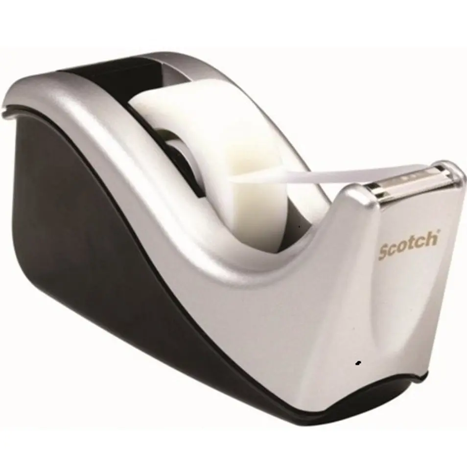 Scotch C60-St Desktop Tape Dispenser Silvertech Silver/Black 1