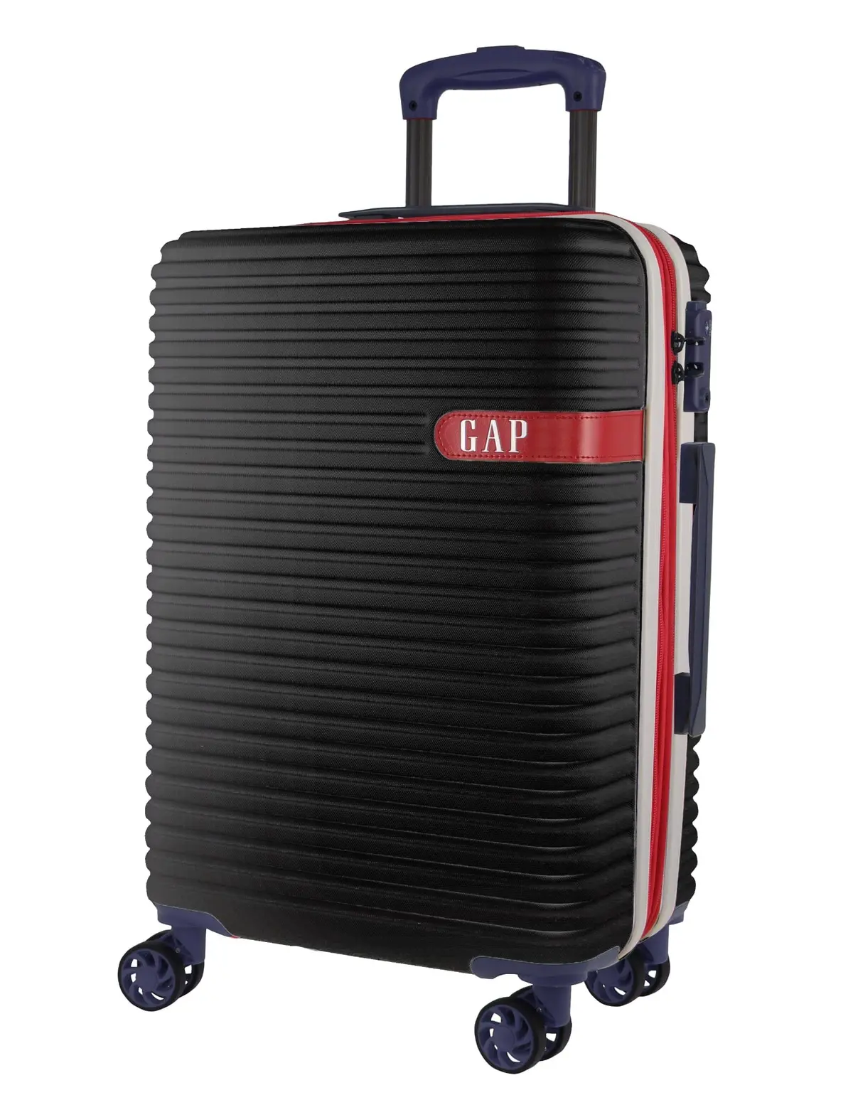 Gap Hard-Shell Suitcase 4 Wheel Hidden Pocket Cabin Luggage 56Cm Black 1