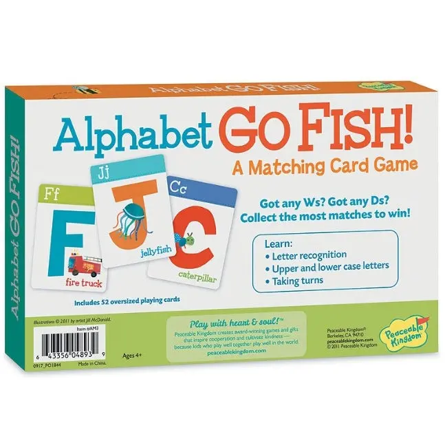 Peaceable Kingdom Alphabet Go Fish! Game 2