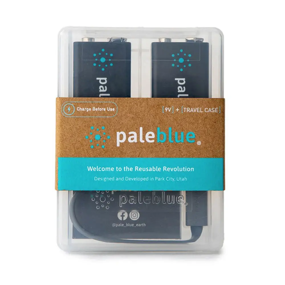 Paleblue 2-Pieces Fast Charging 9V Usb Rechargeable Smart Batteries 1